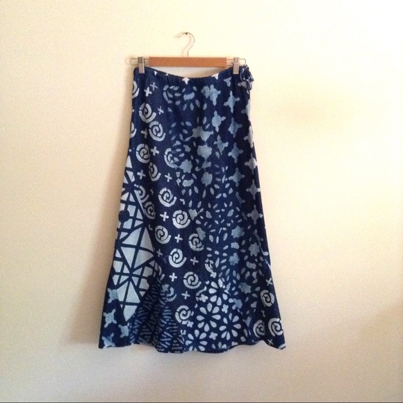 Sacred Threads Dresses & Skirts - Sacred Threads Cotton Shibori Style Skirt Boho